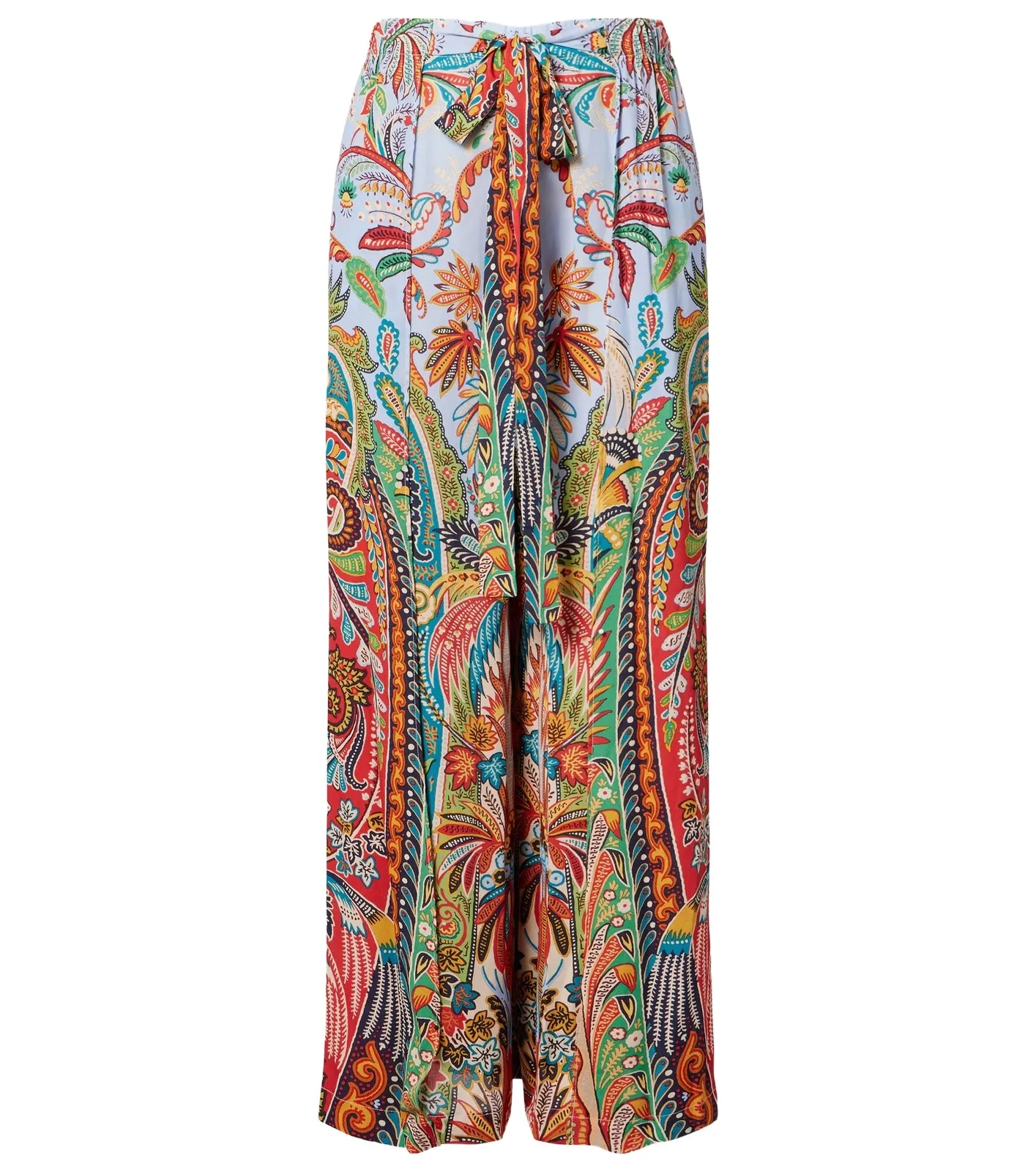 Paisley wide-leg pants