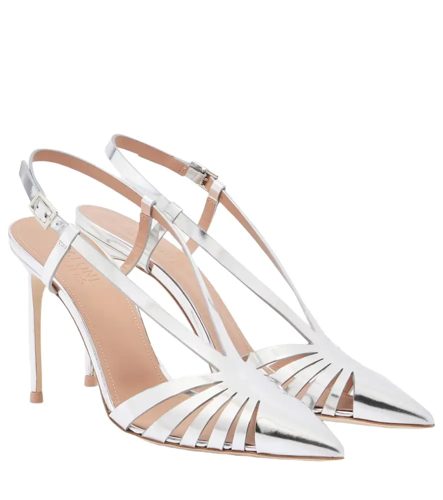 Malone Souliers Janette metallic leather slingback pumps | Image 1 Malone Souliers Janette metallic leather slingback pumps | Image 1