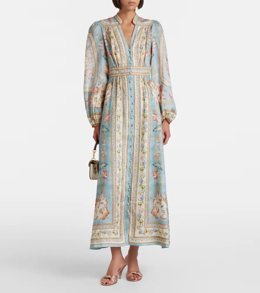 Zimmermann Roselight floral linen midi dress | Thumbnail 4 Zimmermann Roselight floral linen midi dress | Thumbnail 4