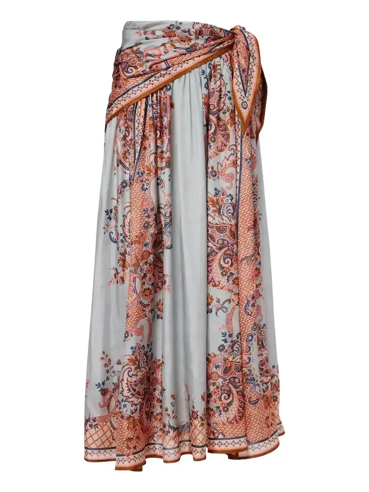 Aster floral silk midi skirt Aster floral silk midi skirt