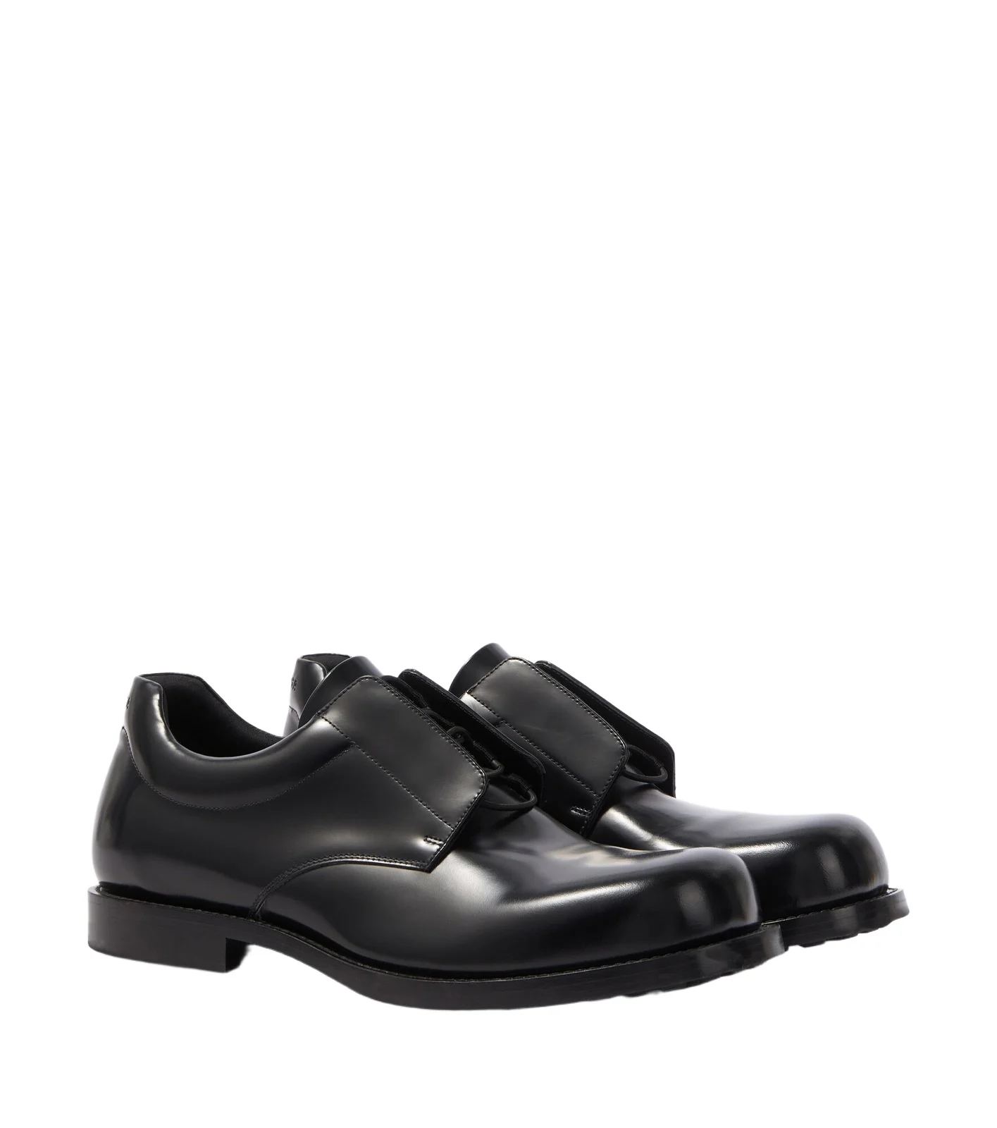 Brushed leather Derby shoes