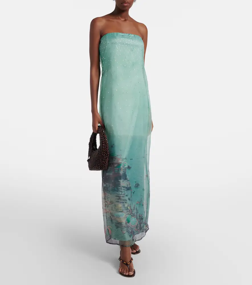 Staud Amara embellished organza maxi dress | Thumbnail 5