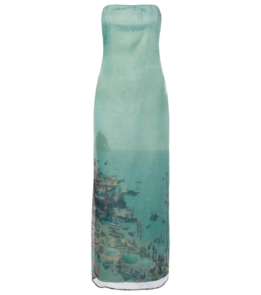 Staud Amara embellished organza maxi dress | Image 1 Staud Amara embellished organza maxi dress | Image 1