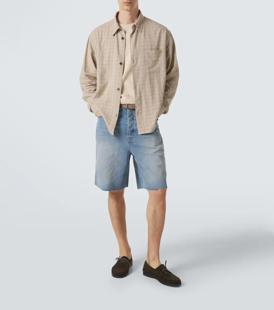 Frame DIstressed denim Bermuda shorts | Thumbnail 5