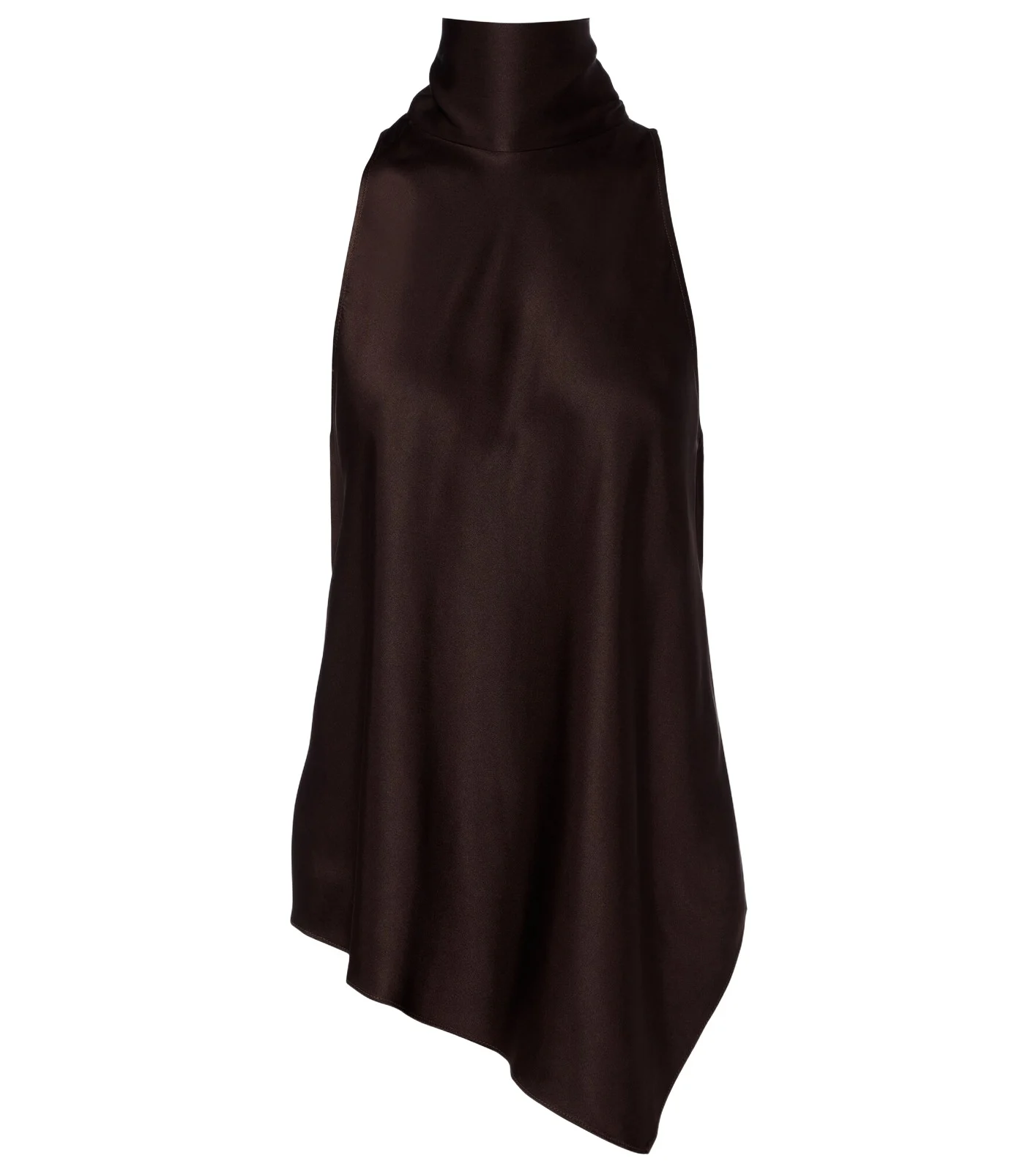 Brunello Cucinelli Asymmetric silk satin top