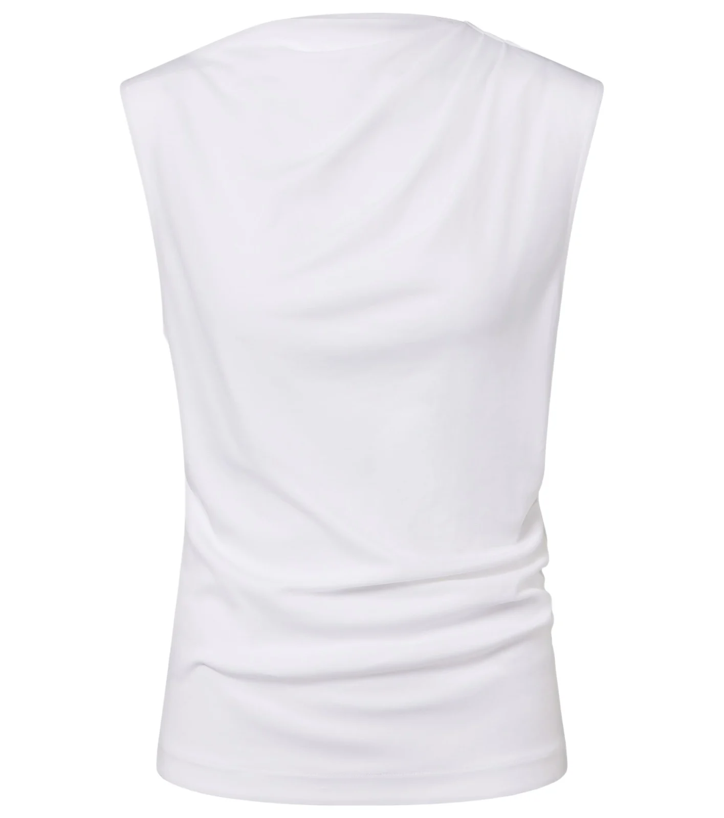 Draped cotton jersey top