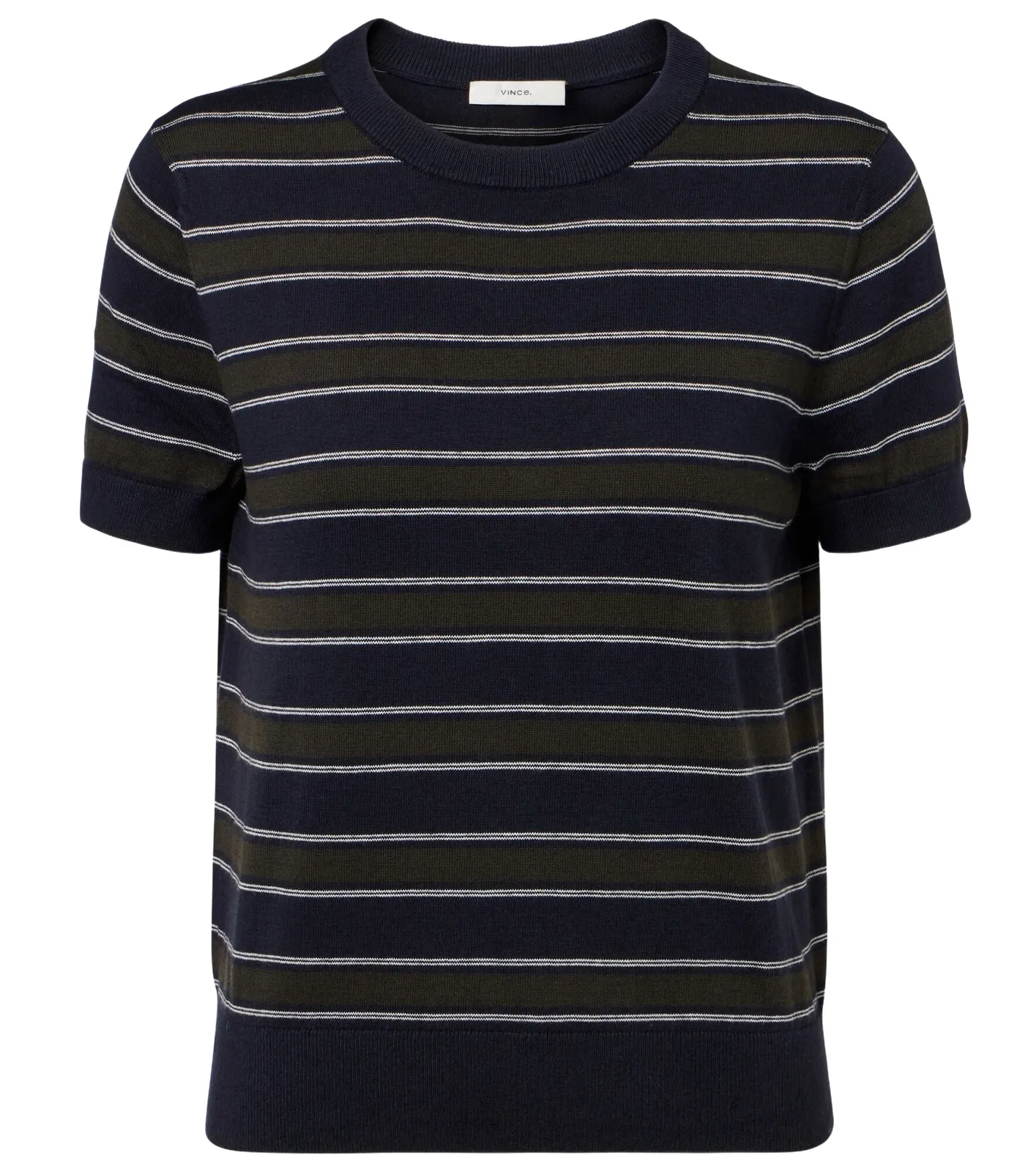 Striped cotton and cashmere sweater