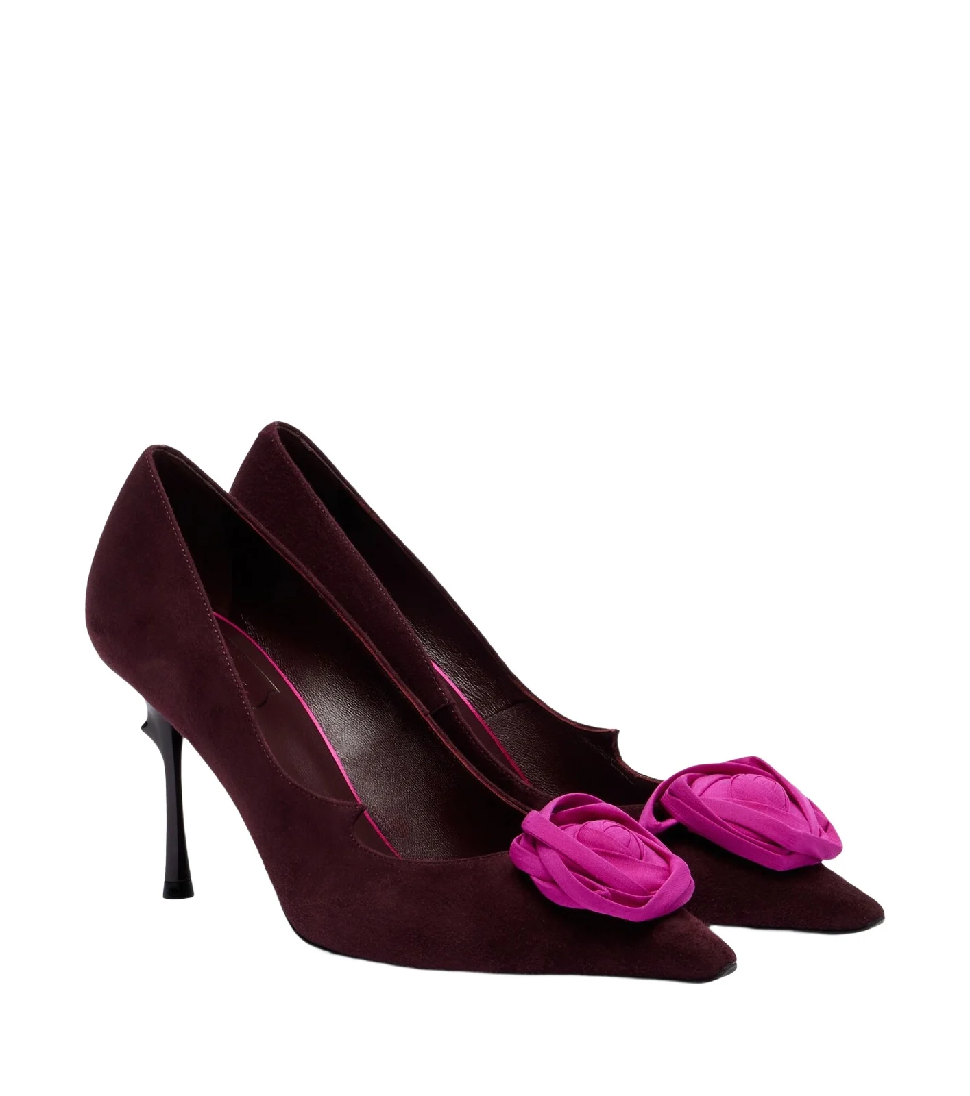Roger Vivier Rose Vivier floral-appliqué suede pumps