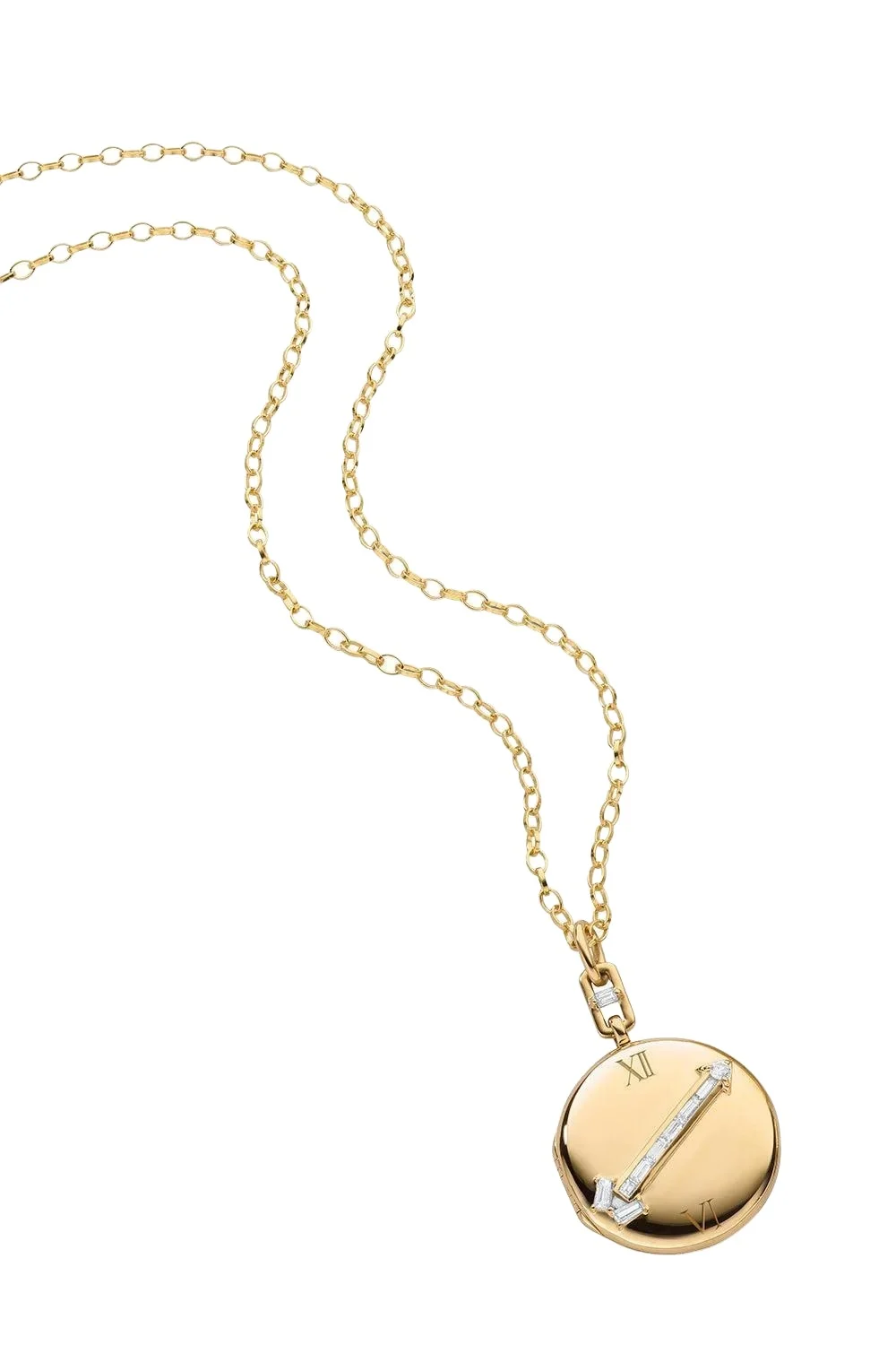 Diamond Vintage Arrow Locket Necklace Diamond Vintage Arrow Locket Necklace