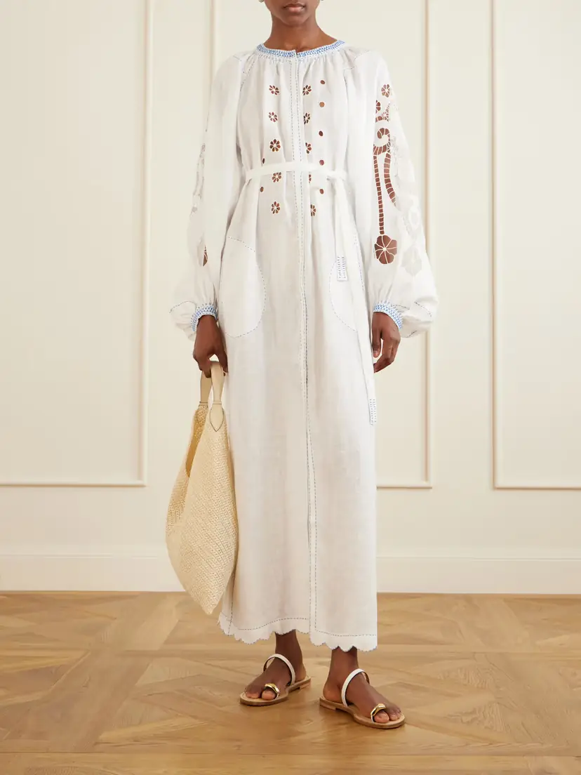 Vita Kin Babylon Broderie Anglaise-trimmed Linen Maxi Dress | Thumbnail 2