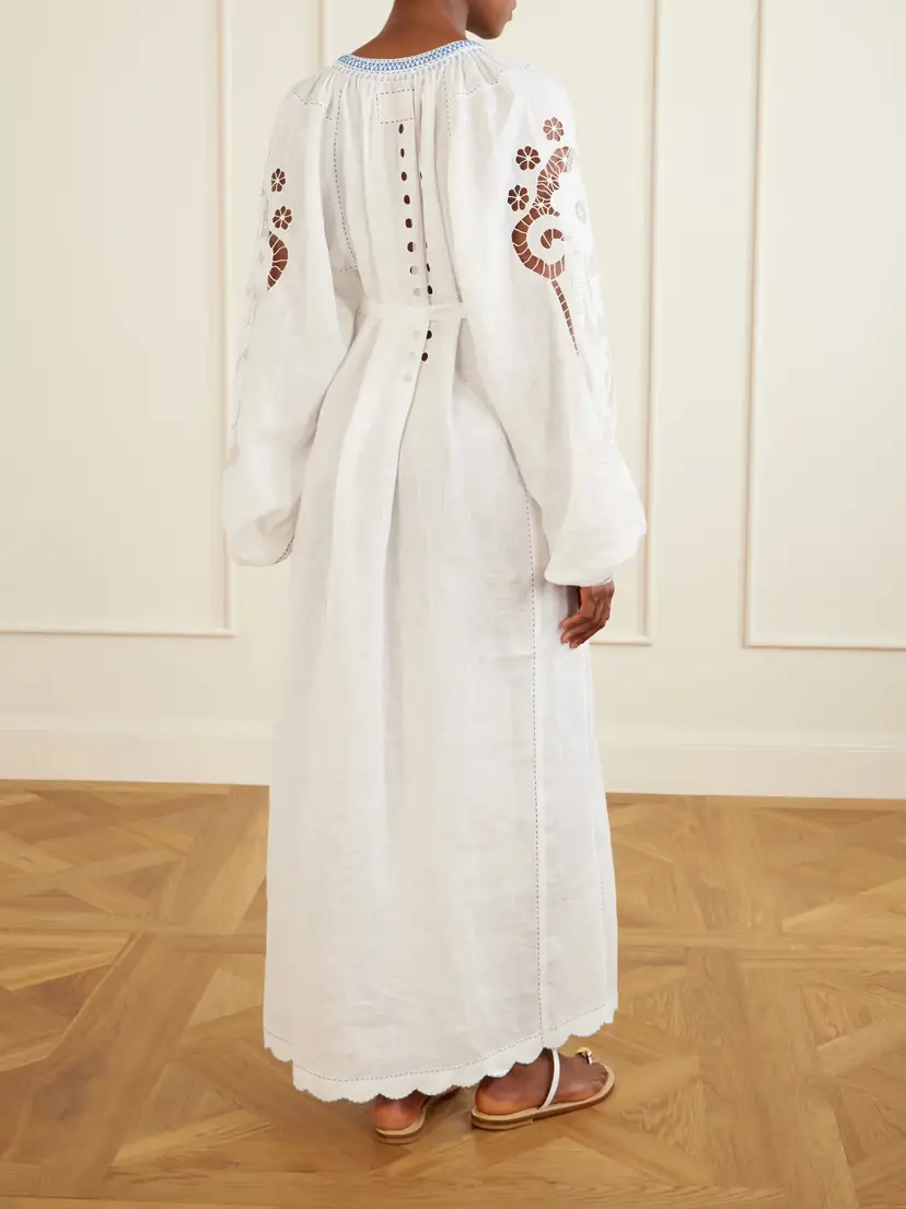 Vita Kin Babylon Broderie Anglaise-trimmed Linen Maxi Dress | Thumbnail 3