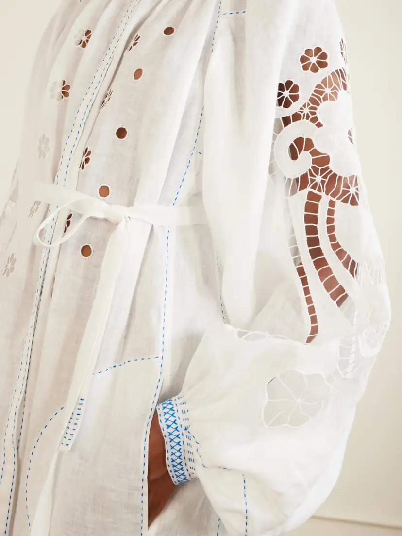 Vita Kin Babylon Broderie Anglaise-trimmed Linen Maxi Dress | Thumbnail 4