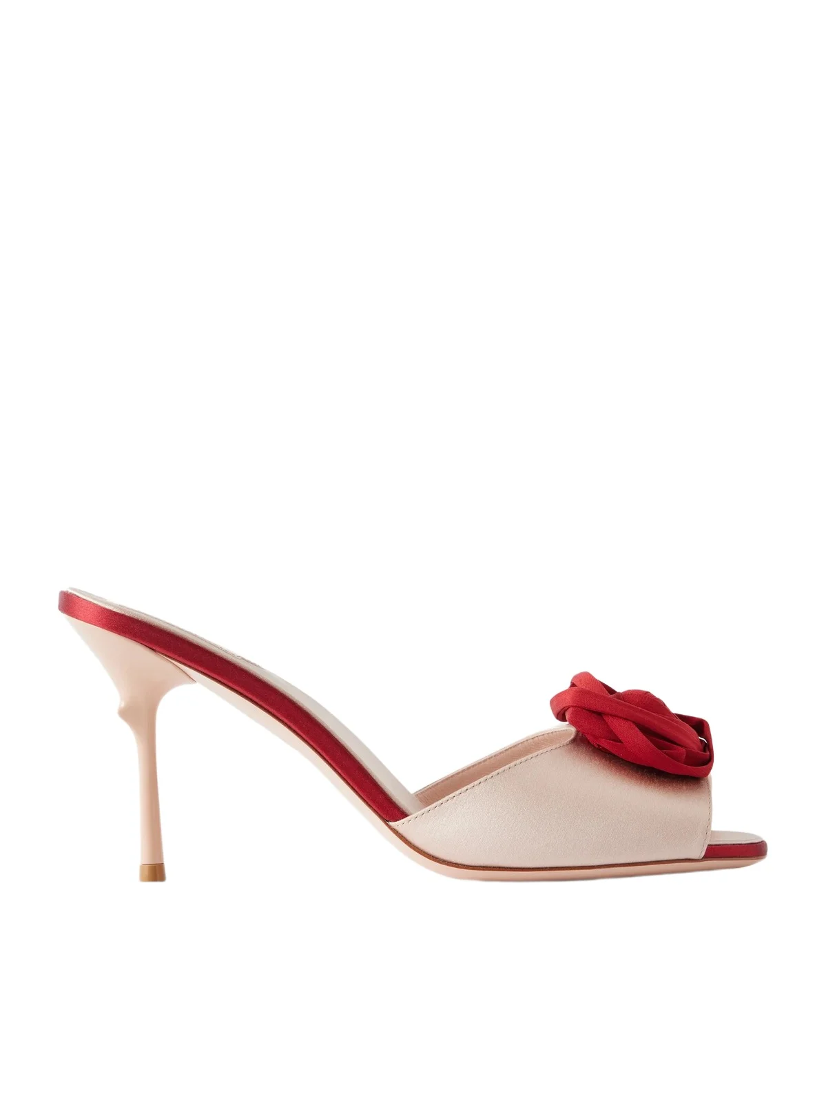 Roger Vivier Epine Rose 85 Twill-trimmed Satin Sandals