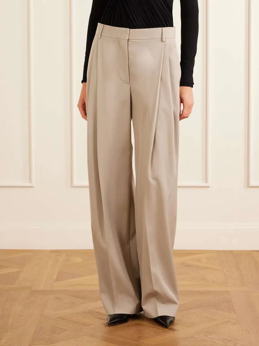 Stella McCartney Pleated Wool-twill Straight-leg Pants | Thumbnail 3 Stella McCartney Pleated Wool-twill Straight-leg Pants | Thumbnail 3