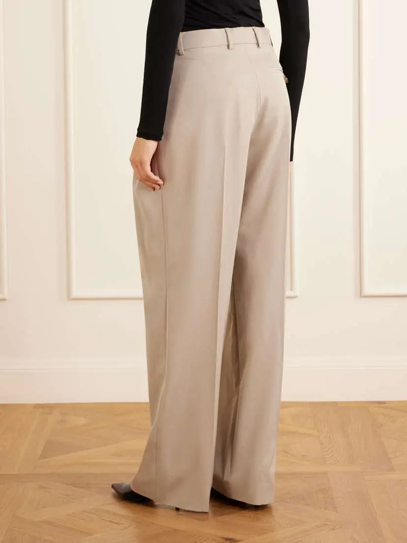 Stella McCartney Pleated Wool-twill Straight-leg Pants | Thumbnail 4 Stella McCartney Pleated Wool-twill Straight-leg Pants | Thumbnail 4
