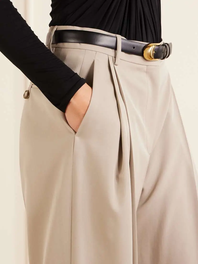 Stella McCartney Pleated Wool-twill Straight-leg Pants | Thumbnail 5 Stella McCartney Pleated Wool-twill Straight-leg Pants | Thumbnail 5