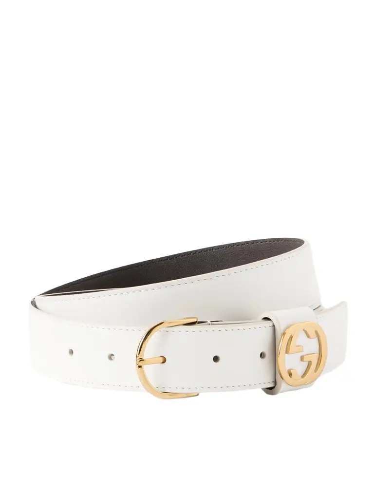 Logo-embellished Leather Belt