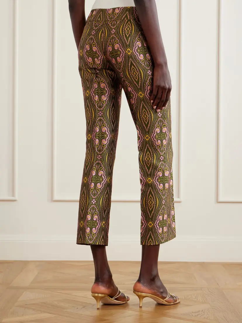 Etro Metallic Jacquard Crepe Straight-leg Pants | Thumbnail 4