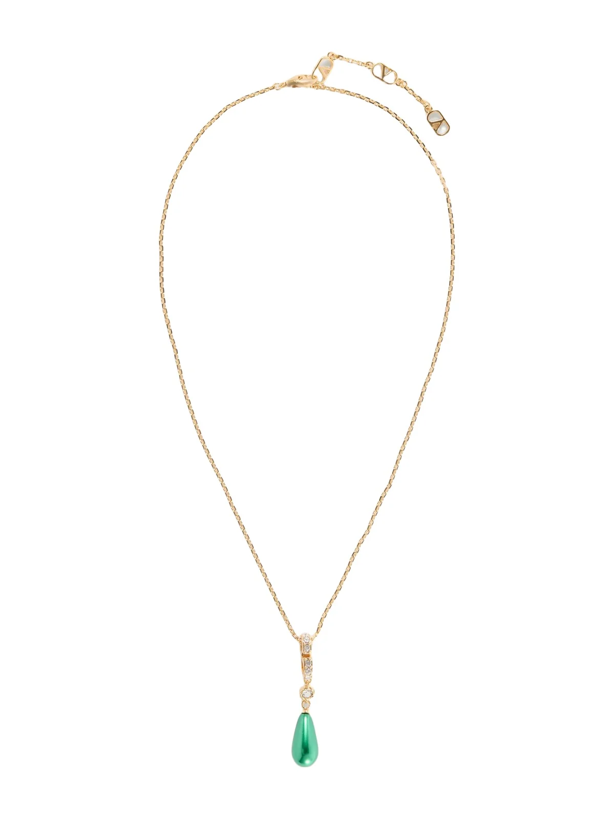 Vlogo Gold-tone, Stone And Crystals Necklace