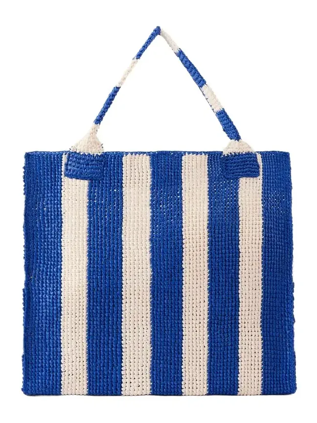 Sol Striped Woven Raffia Tote Sol Striped Woven Raffia Tote
