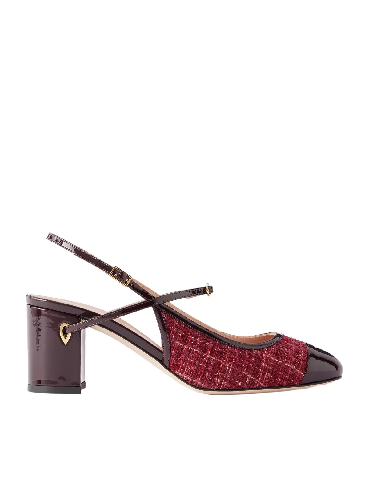 Jennifer Chamandi Mattia 65 Leather-trimmed Tweed Pumps