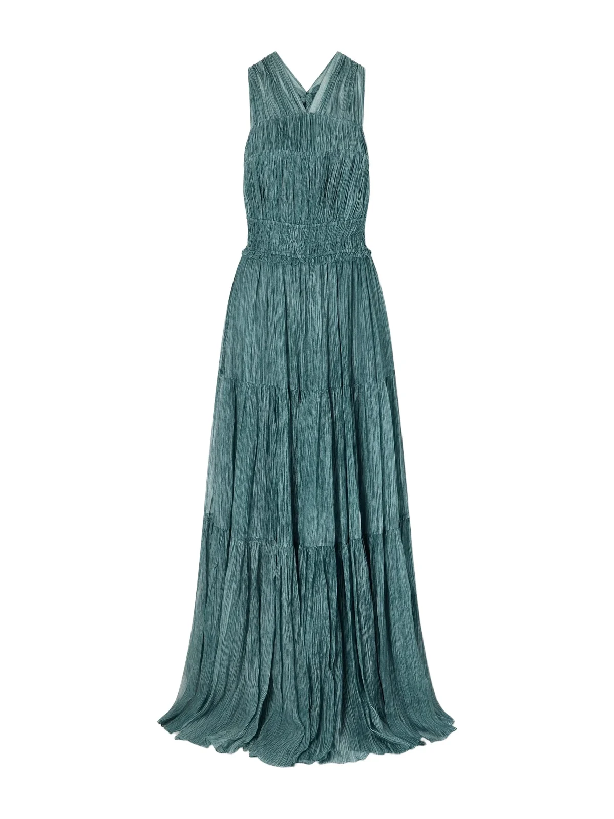 Freesia Tiered Silk-crepon Gown Freesia Tiered Silk-crepon Gown