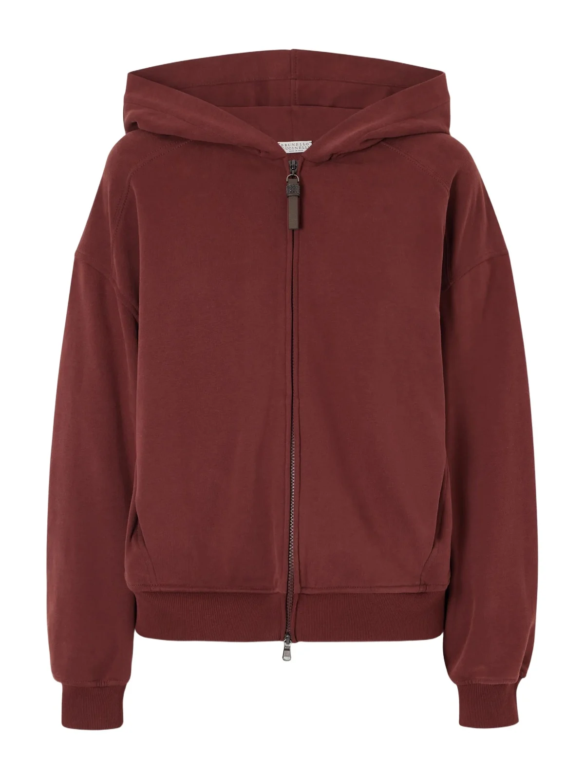 Brunello Cucinelli Bead-embellished Cotton-jersey Zip-up Hoodie