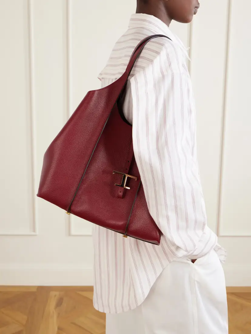 Tod's T Medium Textured-leather Shoulder Bag | Thumbnail 2 Tod's T Medium Textured-leather Shoulder Bag | Thumbnail 2
