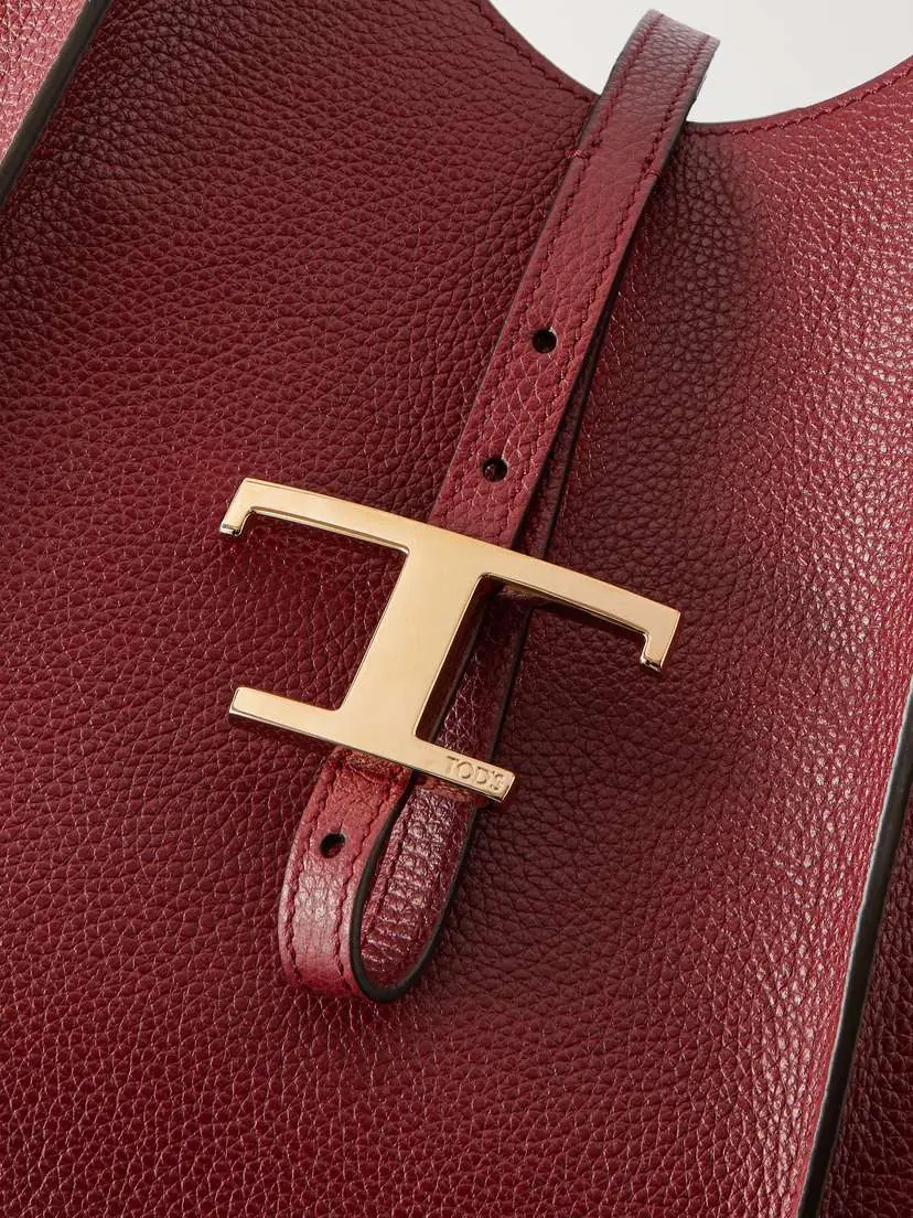 Tod's T Medium Textured-leather Shoulder Bag | Thumbnail 4 Tod's T Medium Textured-leather Shoulder Bag | Thumbnail 4