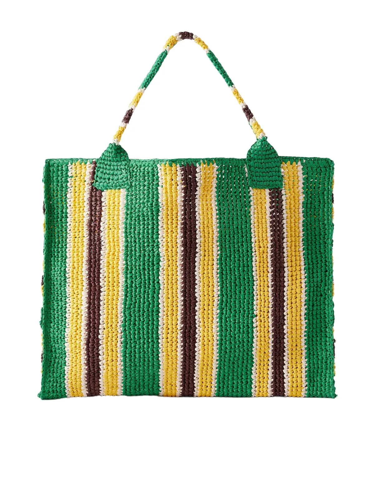 Sol Striped Woven Raffia Tote Bag Sol Striped Woven Raffia Tote Bag