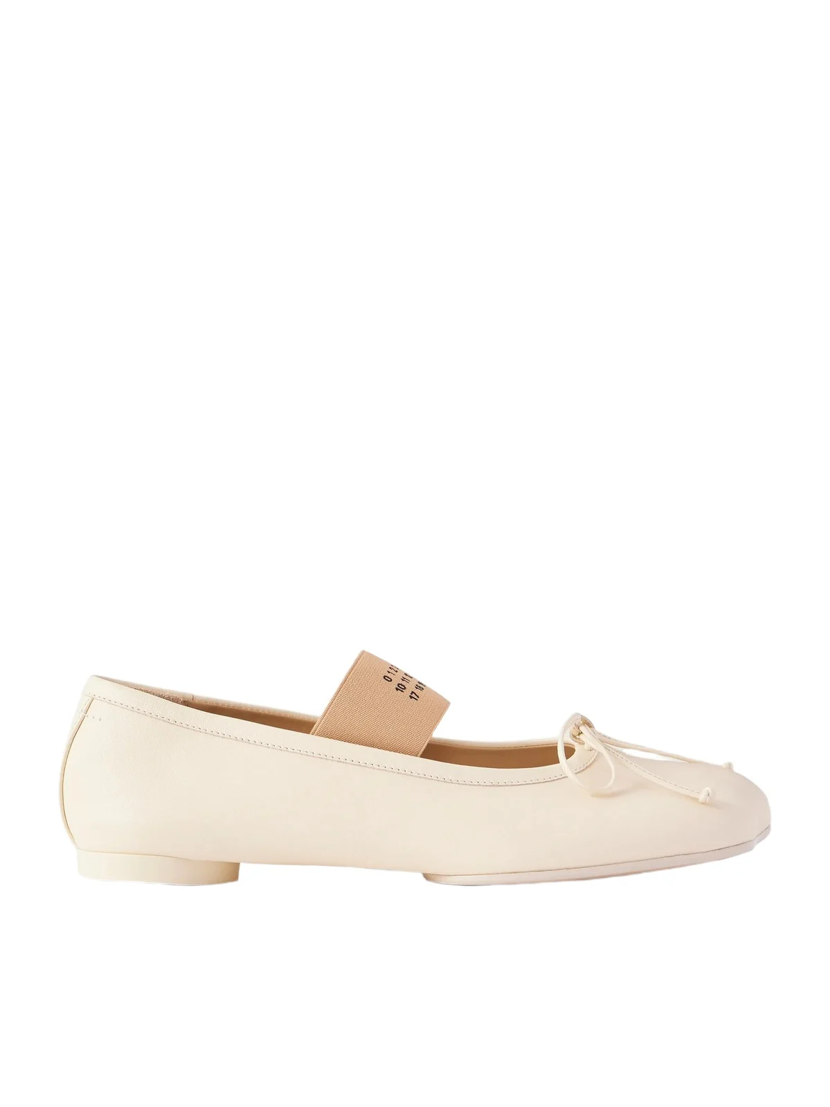 Bow-detailed Leather Ballet Flats - Unknown Bow-detailed Leather Ballet Flats - Unknown