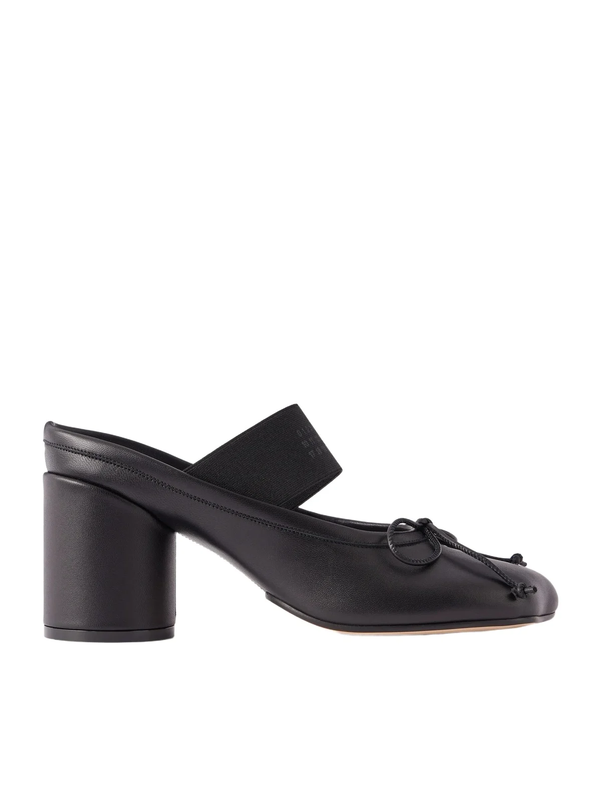 Bow-detailed Leather Mules