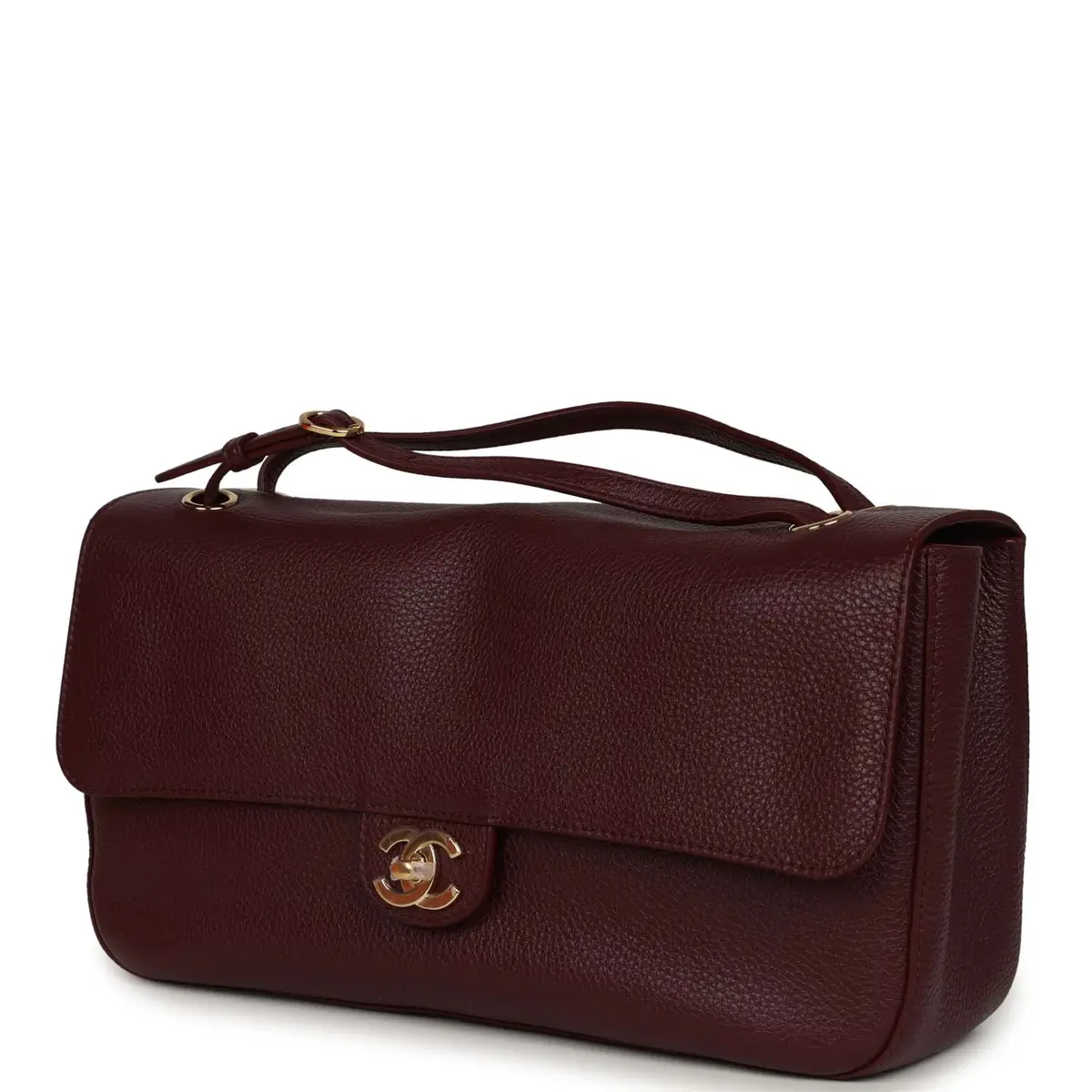 Chanel Chanel Maxi "Souplissimo" Small Flap Bag Burgundy Grained Calfskin Gold Hardware | Thumbnail 5 Chanel Chanel Maxi "Souplissimo" Small Flap Bag Burgundy Grained Calfskin Gold Hardware | Thumbnail 5