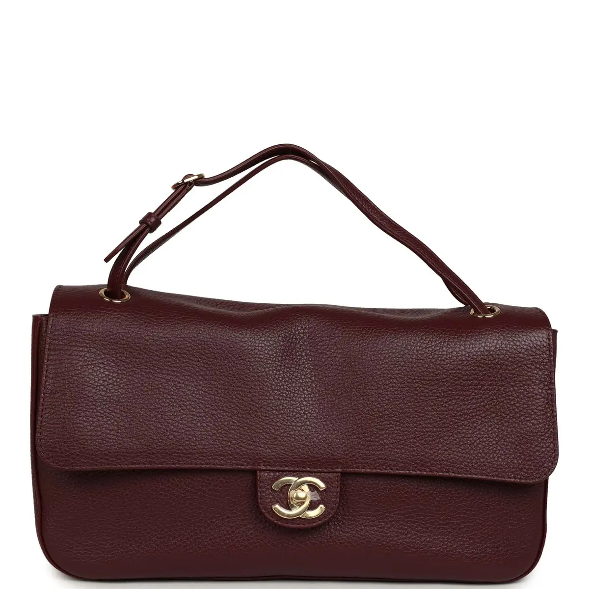 Chanel Chanel Maxi "Souplissimo" Small Flap Bag Burgundy Grained Calfskin Gold Hardware | Thumbnail 7 Chanel Chanel Maxi "Souplissimo" Small Flap Bag Burgundy Grained Calfskin Gold Hardware | Thumbnail 7