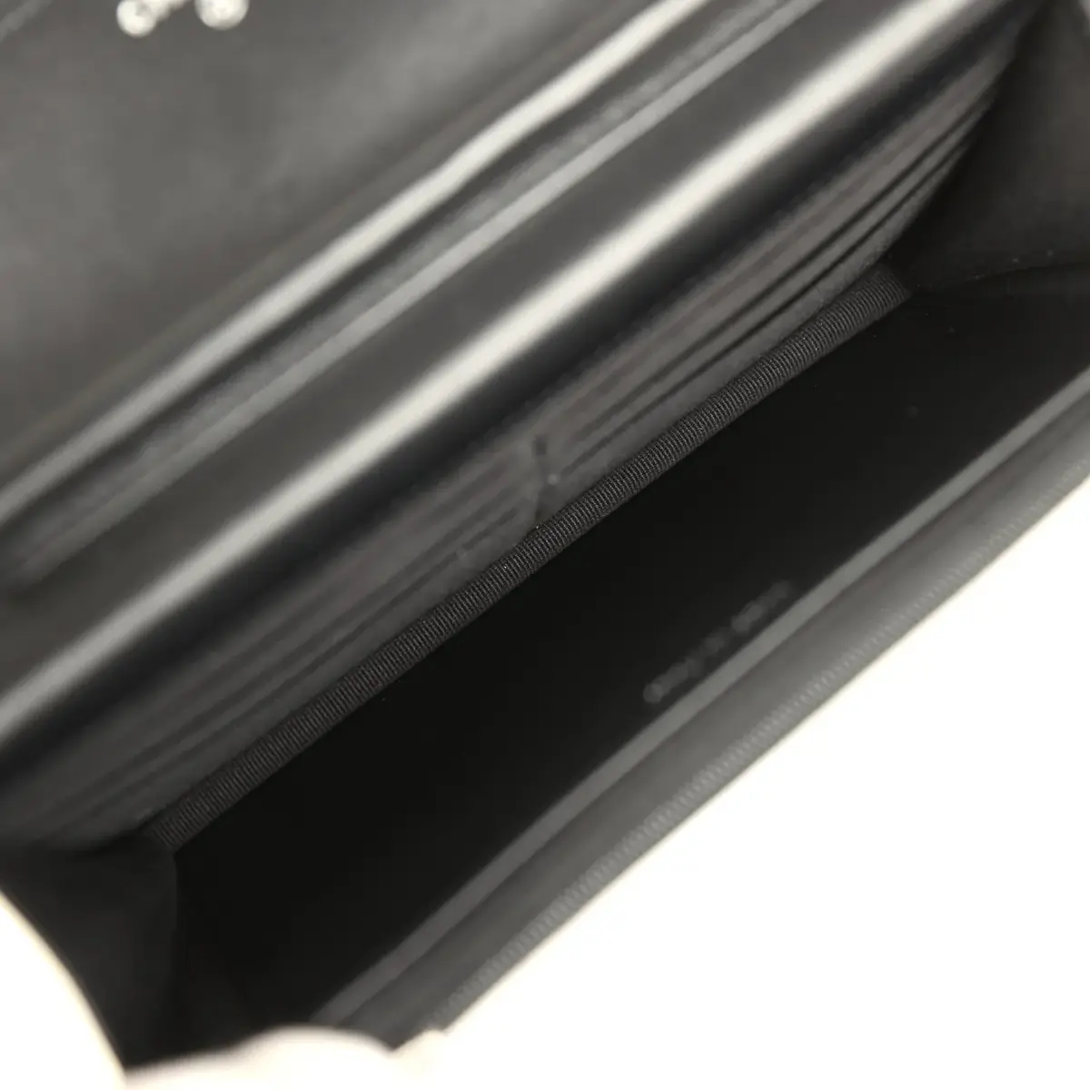 Chanel Chanel Wallet On Chain WOC Black Lamsbkin Silver Hardware | Thumbnail 11 Chanel Chanel Wallet On Chain WOC Black Lamsbkin Silver Hardware | Thumbnail 11