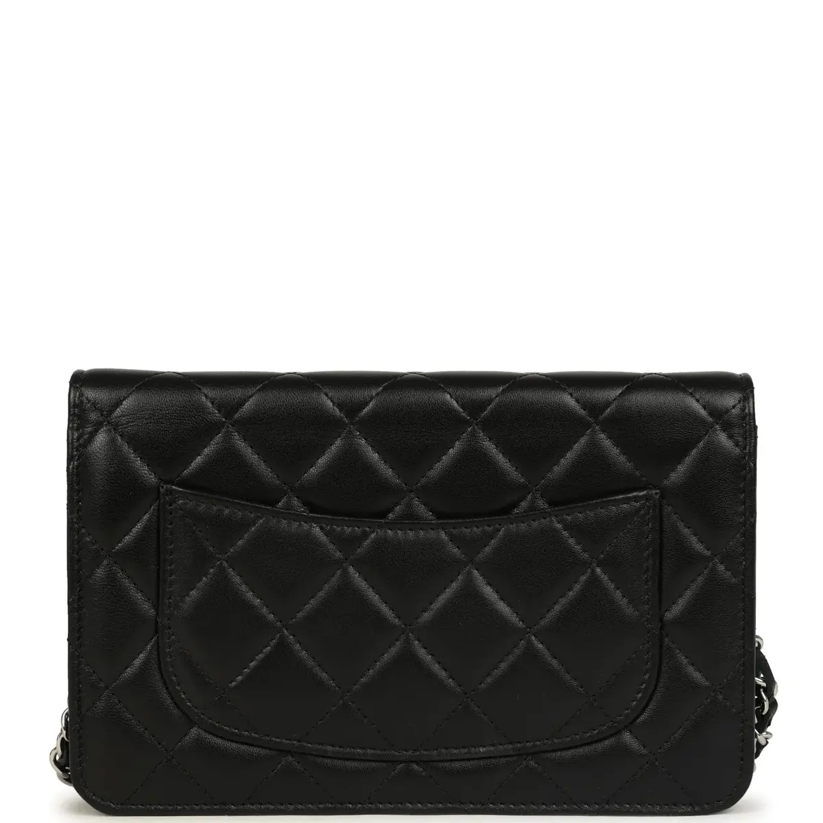 Chanel Chanel Wallet On Chain WOC Black Lamsbkin Silver Hardware | Thumbnail 4 Chanel Chanel Wallet On Chain WOC Black Lamsbkin Silver Hardware | Thumbnail 4