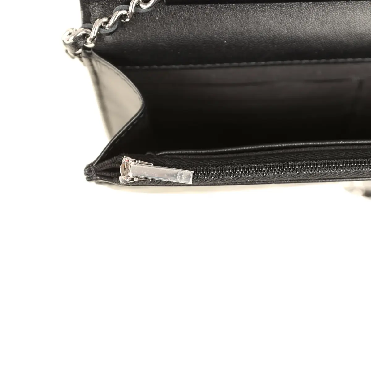 Chanel Chanel Wallet On Chain WOC Black Lamsbkin Silver Hardware | Thumbnail 10 Chanel Chanel Wallet On Chain WOC Black Lamsbkin Silver Hardware | Thumbnail 10