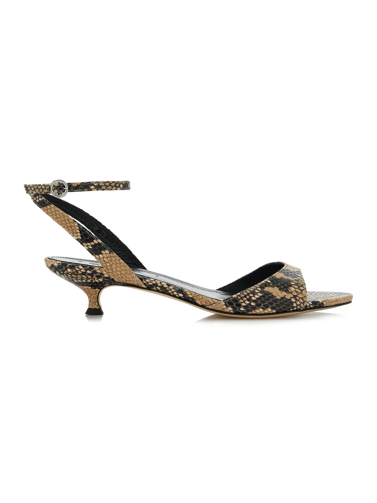Zelia Snake-Printed Leather Sandals