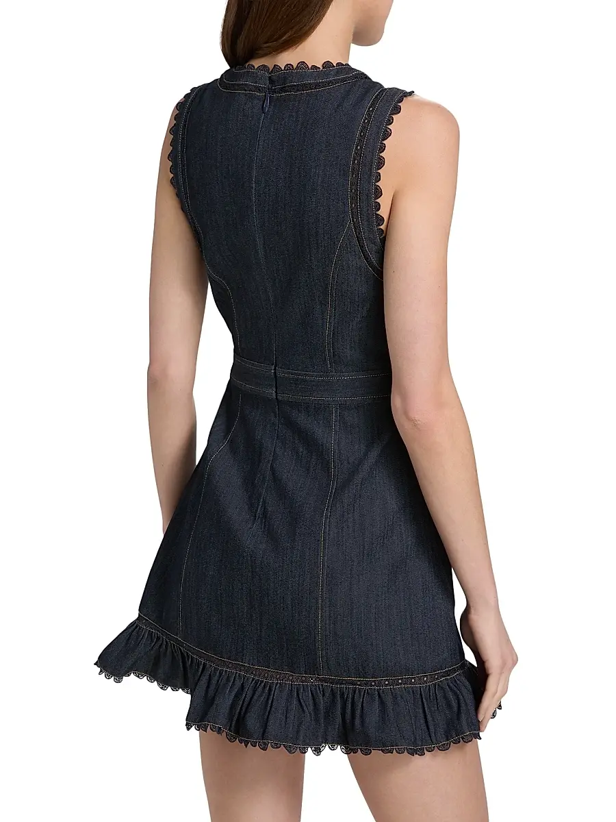 Cinq à Sept Women's Mahlia Guipure Lace Minidress | Thumbnail 5 Cinq à Sept Women's Mahlia Guipure Lace Minidress | Thumbnail 5