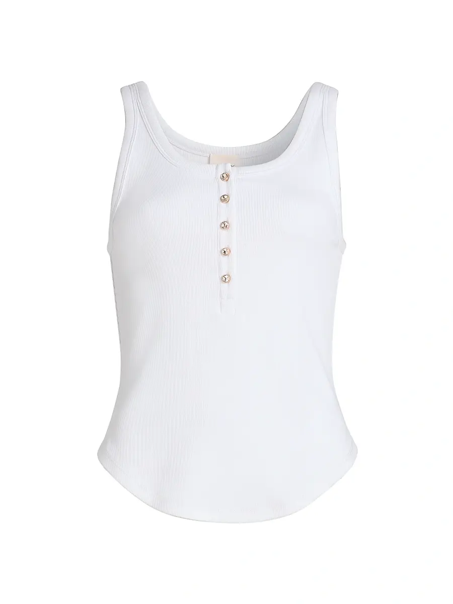 Cinq à Sept Women's Ripley Embellished Tank - White | Image 1 Cinq à Sept Women's Ripley Embellished Tank - White | Image 1