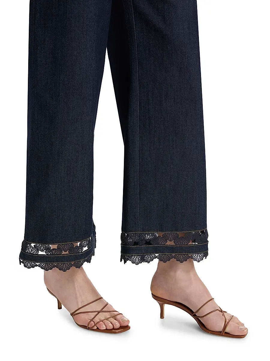 Cinq à Sept Women's Benji Guipure Lace Jeans | Thumbnail 6 Cinq à Sept Women's Benji Guipure Lace Jeans | Thumbnail 6