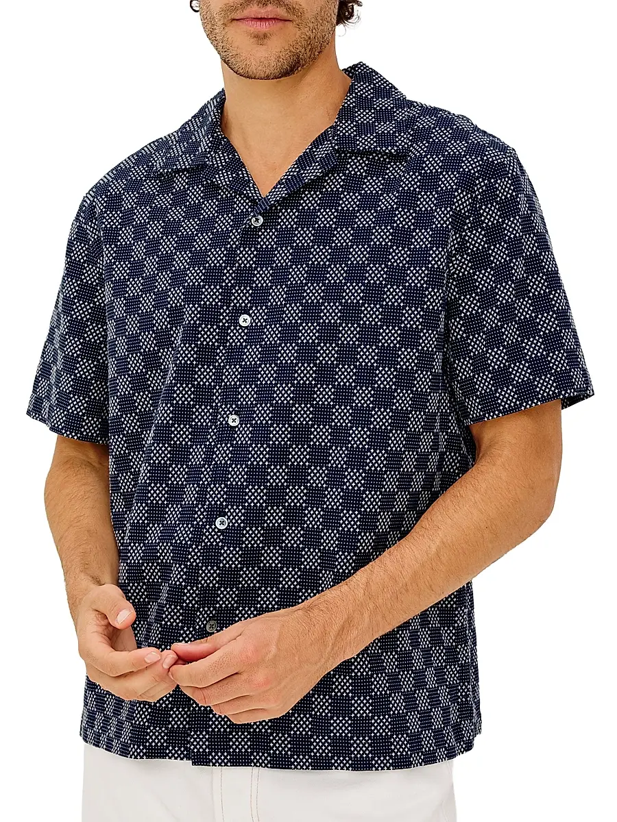 RAILS Men's Kin Check Cotton Camp Shirt | Thumbnail 3