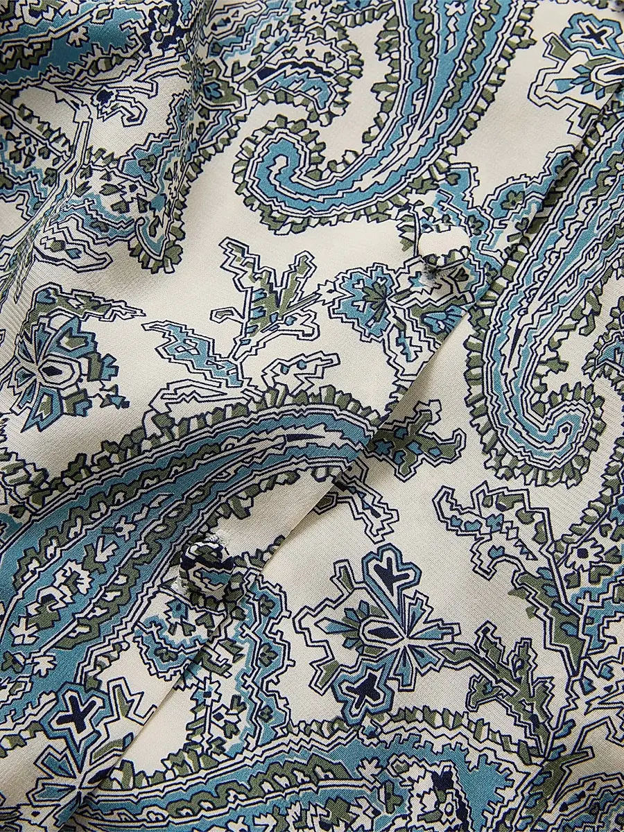Veronica Beard Women's Farah Paisley V-Neck Blouse | Thumbnail 5 Veronica Beard Women's Farah Paisley V-Neck Blouse | Thumbnail 5