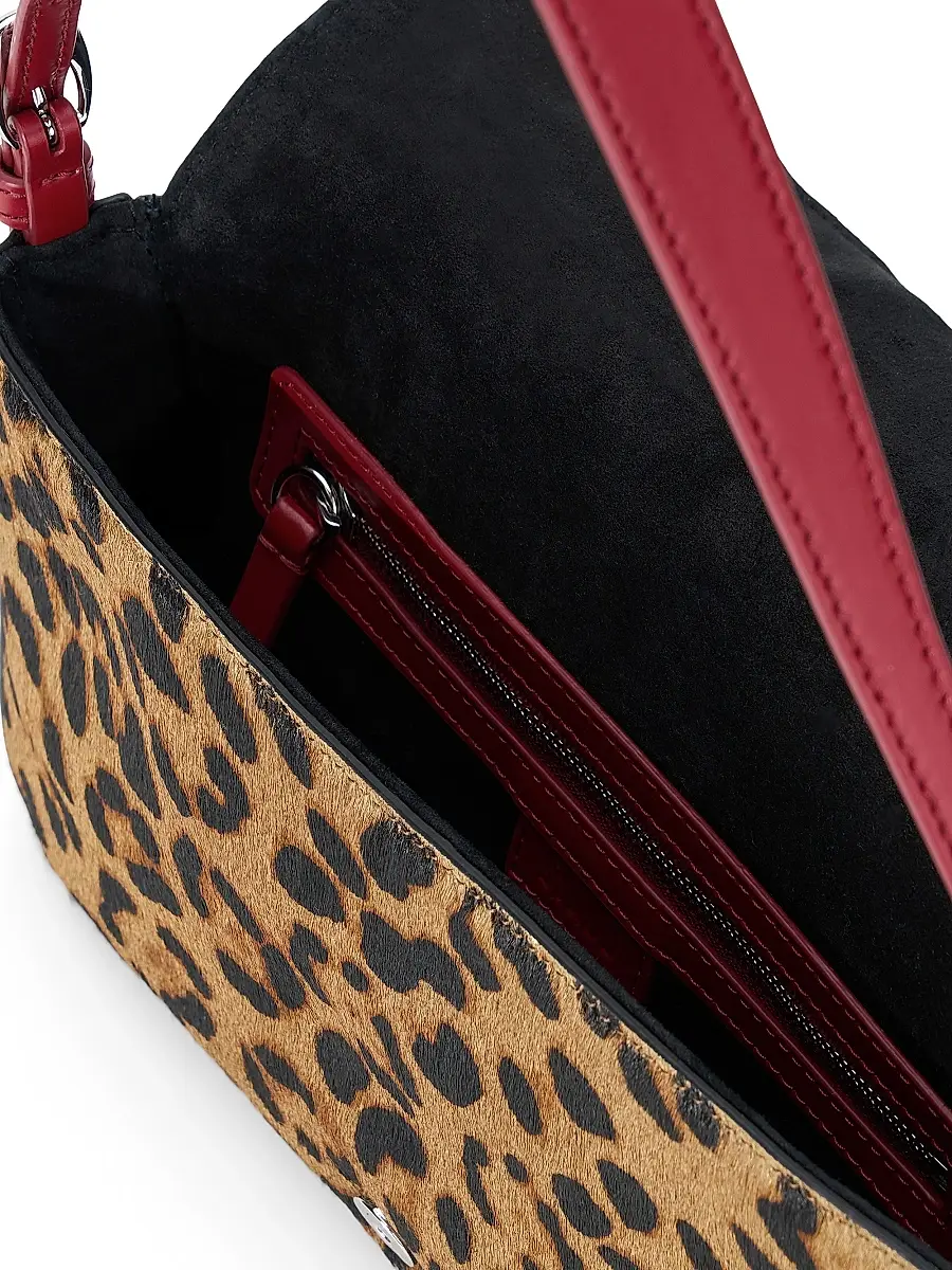 Staud Women's Harlow Cheetah-Print Calf Hair Shoulder Bag | Thumbnail 3