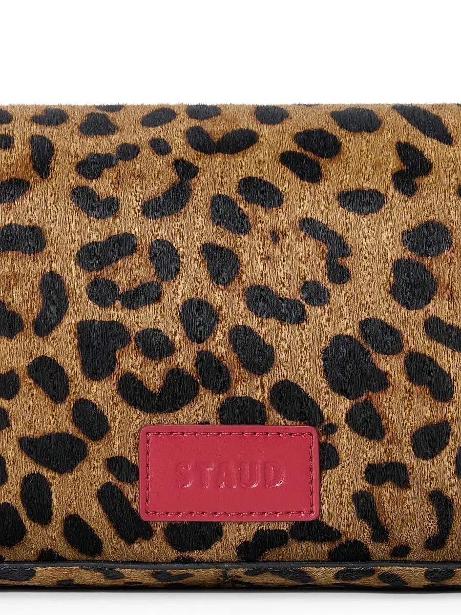Staud Women's Harlow Cheetah-Print Calf Hair Shoulder Bag | Thumbnail 4