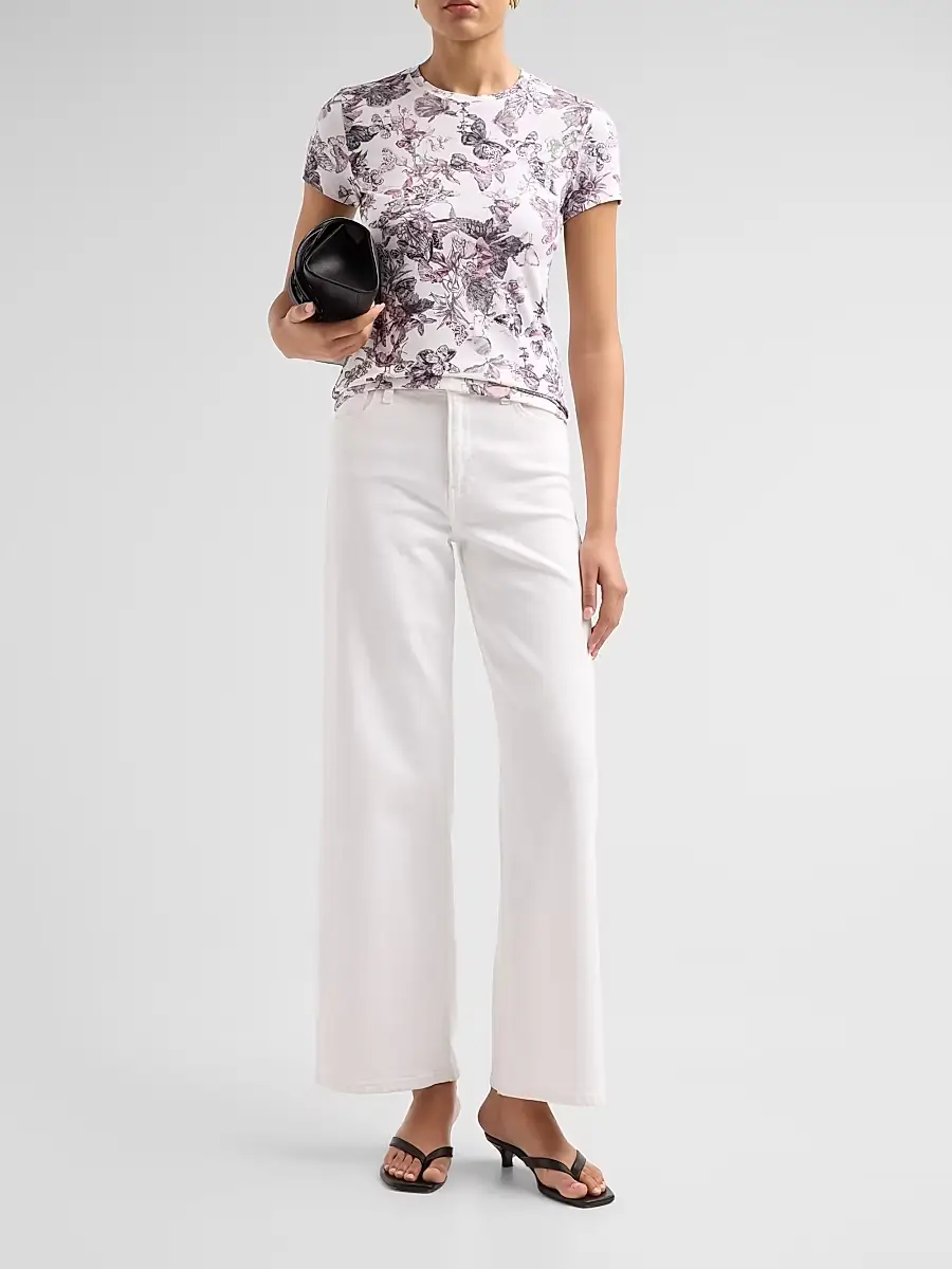 L'Agence Women's Ressi Butterfly Crewneck T-Shirt | Thumbnail 2