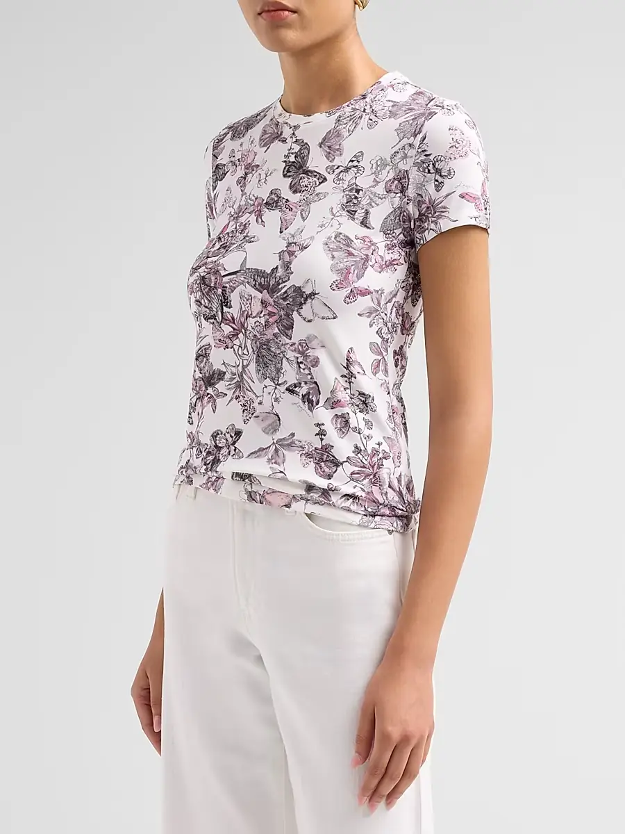 L'Agence Women's Ressi Butterfly Crewneck T-Shirt | Thumbnail 4
