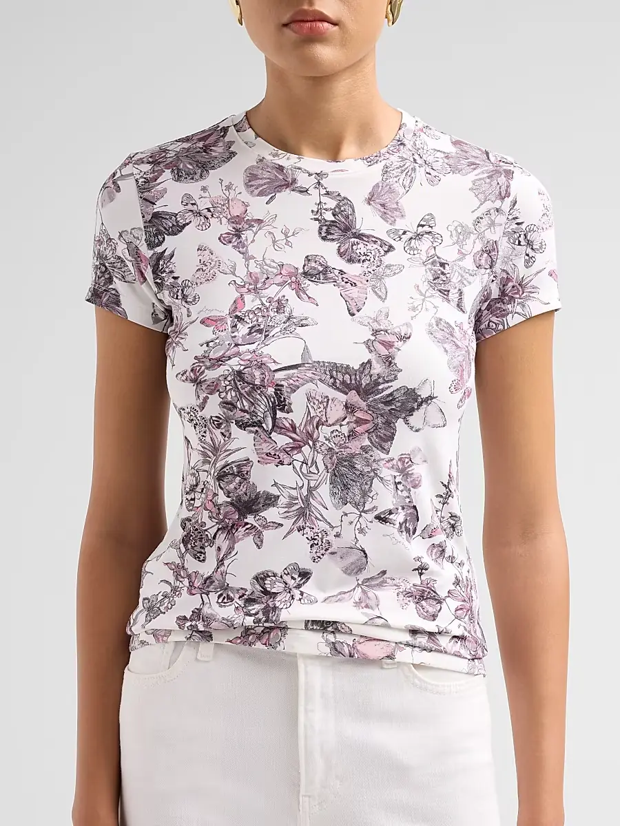 L'Agence Women's Ressi Butterfly Crewneck T-Shirt | Thumbnail 5