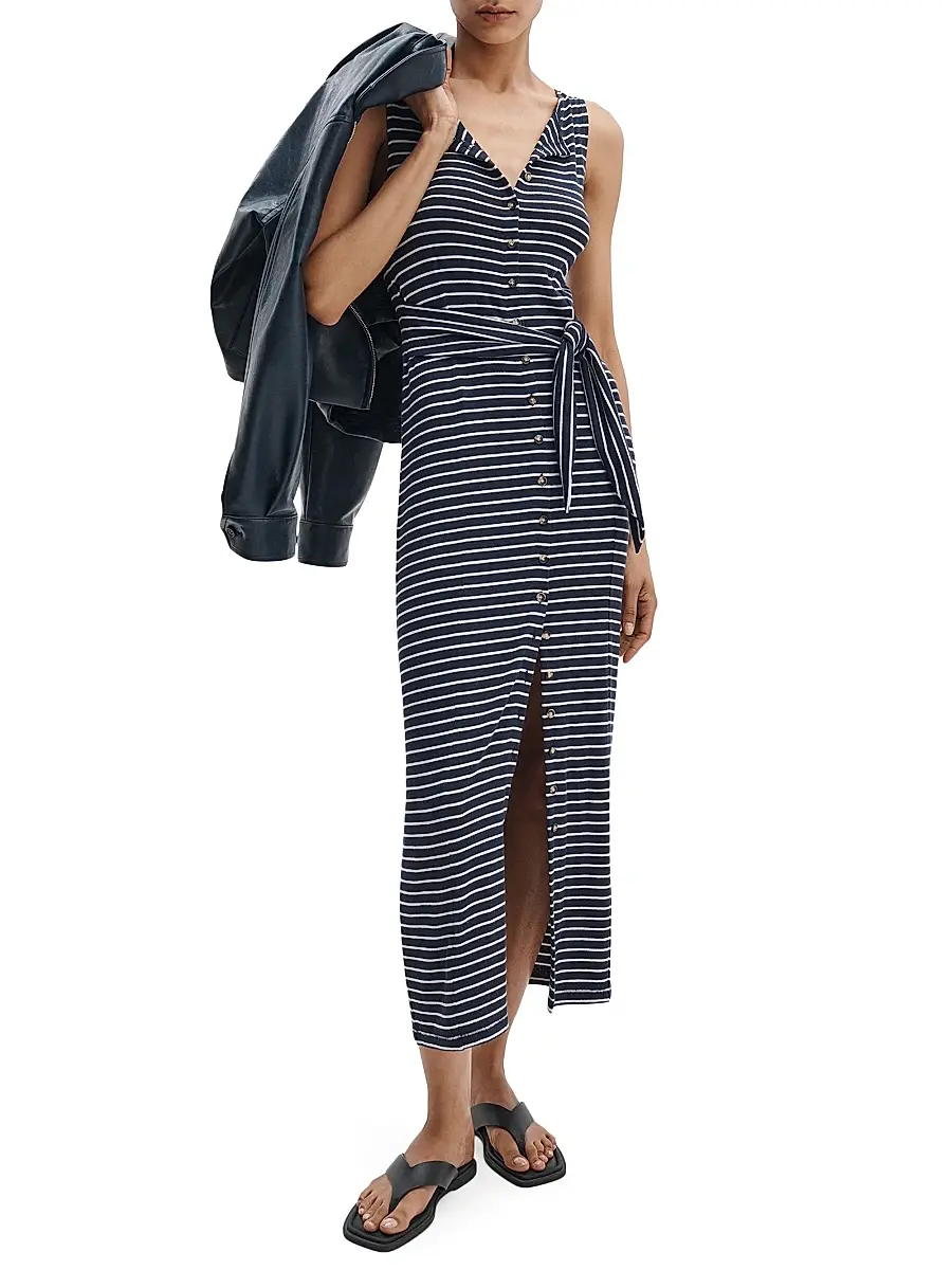 rag & bone Women's The Knit Tie-Waist Striped Maxi Dress | Thumbnail 2 rag & bone Women's The Knit Tie-Waist Striped Maxi Dress | Thumbnail 2