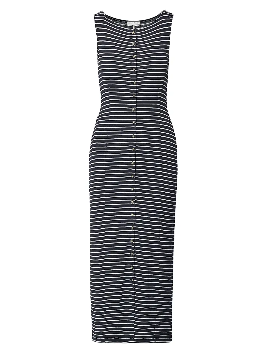 rag & bone Women's The Knit Tie-Waist Striped Maxi Dress | Thumbnail 3 rag & bone Women's The Knit Tie-Waist Striped Maxi Dress | Thumbnail 3